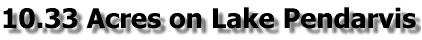 10.33 Acres on Lake Pendarvis